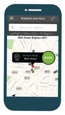 Brighton taxis app graphic